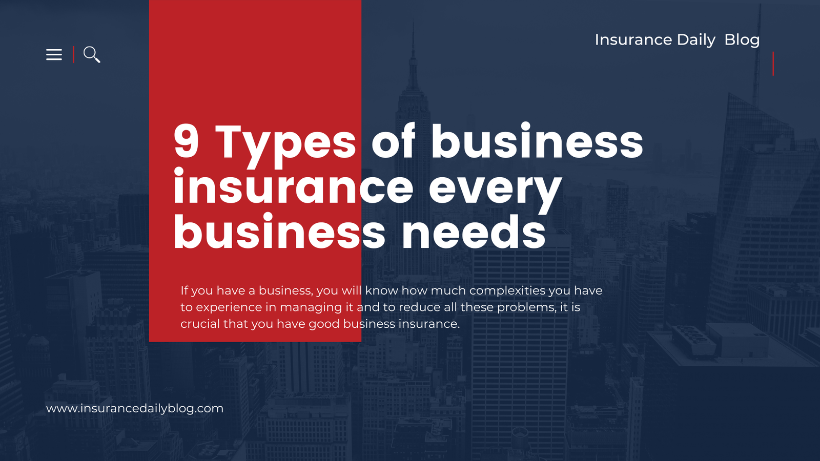 9 Types of business insurance